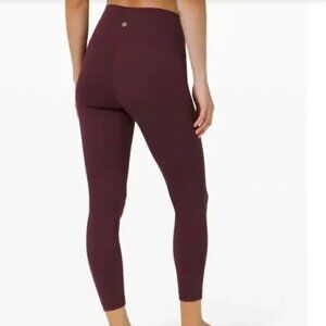 Lululemon Wunder Under High-Rise Tight 25" *Full-On Luxtreme Merlot